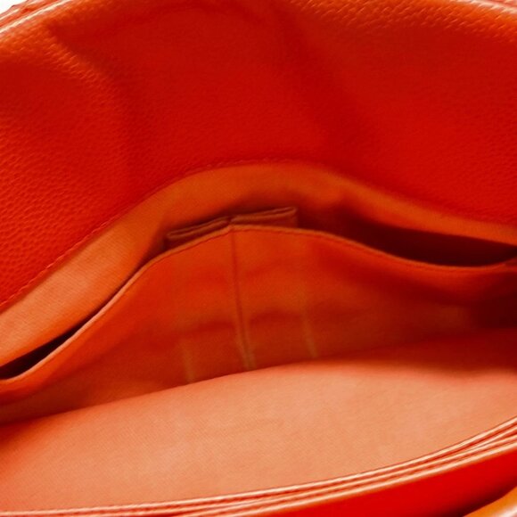 Chanel Shoulder Bag Orange CaviarSkin 926-083025 - Picture 8 of 13